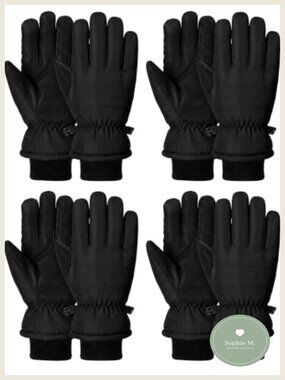 Kids Waterproof Winter Ski Gloves Warm Snow Mittens Full Finger